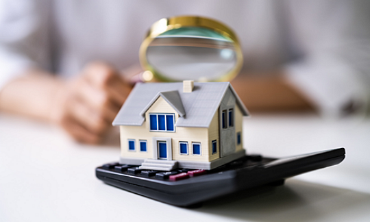 Appraiser house on calculator